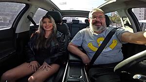 Bianca Lima's Giant Fake Tits In Car With Ted