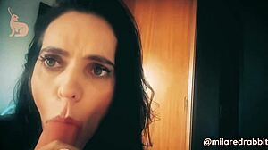 lonely girl sucks dildo before shoving it up her ass