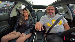 Bianca Lima's Giant Fake Tits In Car With Ted