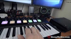 Petite Stepsis Swallows Horny Cock Cum