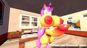 एकोएं एनल चुदाई और कमशॉट से मजा लेती हुई