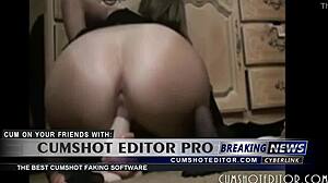 Young amateur rides big dildo with her great ass