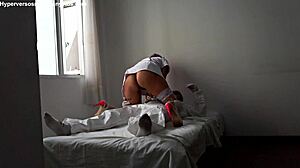 enfermera del ims da alta a paciente con mamada