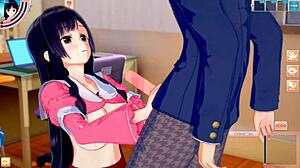 Hey, Check Out This 3D Touhou Kaguya Breast Rubbing Hentai!