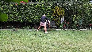 Fucking Hot Mature Pussy In The Garden! So Horny!