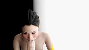 Watch Hanako Arasaka give a monster handjob and blowjob in Cyberpunk 2077?