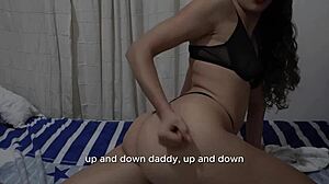 Try not to cum as I ride your cock until you cum in my mouth