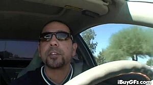 Bikini babe gets anal toyed in outdoor booty