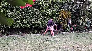 Fucking Hot Mature Pussy In The Garden! So Horny!