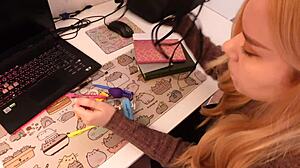 Time for studying: first stretch my ass, then fill it with creampie, stepbro