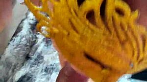 My cousin gave me lingerie as a gift and came to see how it looked on me, I thanked him