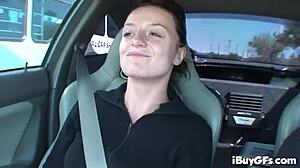 Bikini babe gets anal toyed in outdoor booty