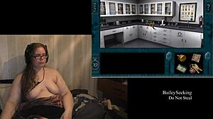 Naked Brunette Tattoo Piercing Fetish Hand Play Part 2