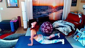 i do yoga ball workout with aurora willows