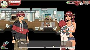 Feeling the thrill of nerdy girl's public handjob in the library