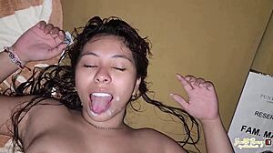 starts fucking in pool ends with cumshot on face