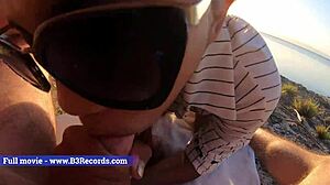 Young Girlfriend Gives Emotional Blowjob to Black Friend Outdoors