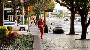 Wind Blows Tiny Shirt Up in Public POV!