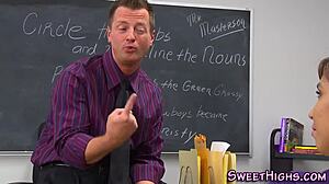 SPANISH SLUT SUCKS FAT DICK IN UNIFORM WITH MONSTER COCK CUMSHOT.