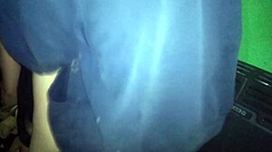 Pulling Thong Aside for Intense Kitchen Couch Fucking