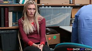 stepdaughter fucks to free shoplifting stepmom from blonde teen reality