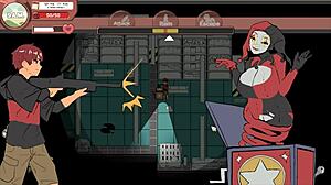 Feeling the thrill of nerdy girl's public handjob in the library