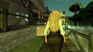 Blonde Slut Gets Gangbanged By Biker Group