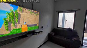 hot young girl on sofa legs open for fucking