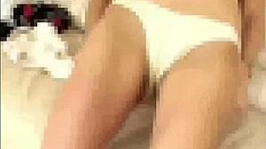 Wet Panties on Skinny Teen Babe