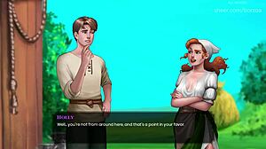 horny boys spying on busty blonde underwater, getting aroused by her big tits