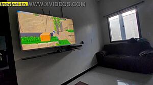 hot young girl on sofa legs open for fucking