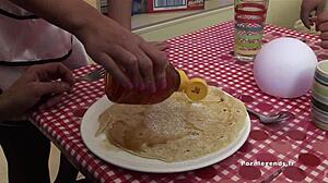 carly parker and amy azurra serve hot action