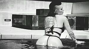 Pornstar With Red Lips Performs Blowjob And Double Penetration