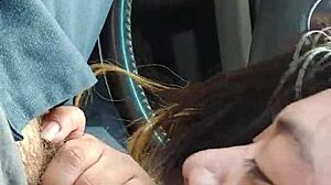 Intense public blowjob on straight cock