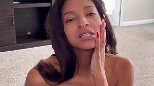 sexy ebony babe begs for facial in pov