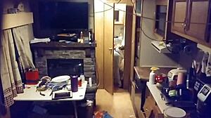 Spying on shaved wife caught bathing in steamy shower.