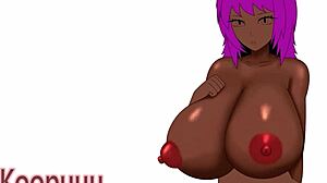 Porn speed painting depicts extra large breasts in anime style