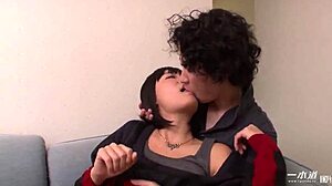 after romantic date, kohaku uta gives shaved asian blowjob to creampie