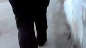 Latina Ass Groped And Cumshot From Behind