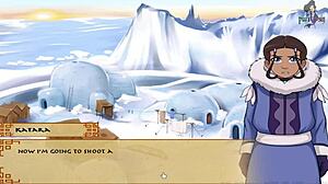 in avatar, the last airbender trainer part 3, sexy brunettes engage in lesbian blowjob action