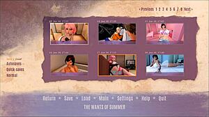 My step sister strips and exposes my huge cock to my step mom in the living room.