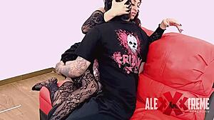 Latina milf bent over for doggystyle cumshot