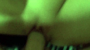 Close-up pov sex session with big cock and nipple tweaking ends in huge cumshot