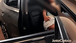 i got this latina milf horny she sucked my cock in the car