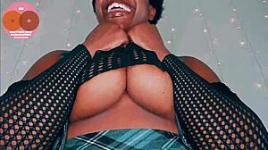 Hairy Big Titty Ebony Karla Karess Gets Tit Worship, Spitting, And Stripping In Cosplay