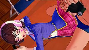 Hot Damn! D.Va Mastering Naughty Skills in Study Room!