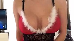 lana rhoades shares her snapchat premium with christmas vibes