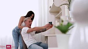 exotic beauty tempts boyfriend into spontaneous lovemaking with doggystyle and cowgirl riding