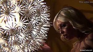 Britney Amber shows off her big tits and ass bts