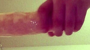 gay tries to fit large dildo in ass, pushing hard and moaning loudly!